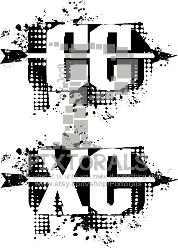 Cross Country Vector XC CC Grunge logo EPS file Vector