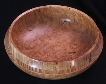 Maple Burl Ring Dish Wood Wooden Bowl Fine Woodworking Anniversary Gift Artistic Lathe Turned Birthday Fifth Wedding Living Room Decor 1328