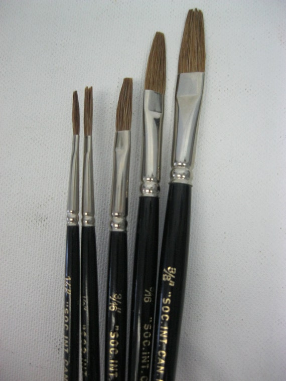 Signwriter Lettering Brush OneStroke 5 sizes or Set of 5