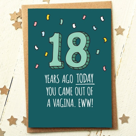 Funny Birthday Card 18th Birthday Card Funny Friend Card