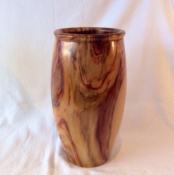 Large wooden vase. Australian Camphor Laurel wood vase. by Broluk