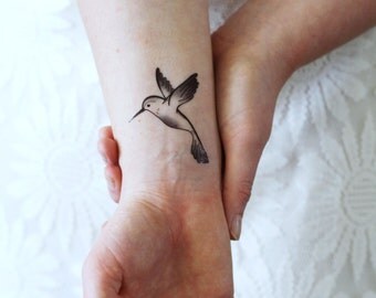 Hummingbird temporary tattoo / hummingbird accessoire / bird temporary tattoo / bohemian temporary tattoo / boho