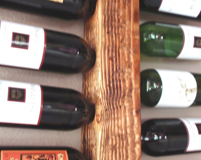 Rustic Wood Wall Wine Rack - Vertical Wine Rack