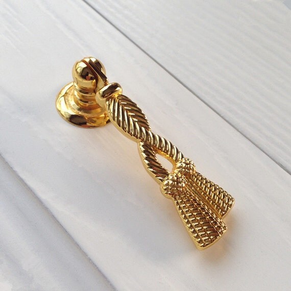 Drop Dresser Knob Drawer Pulls Handles Knobs Gold Tassel