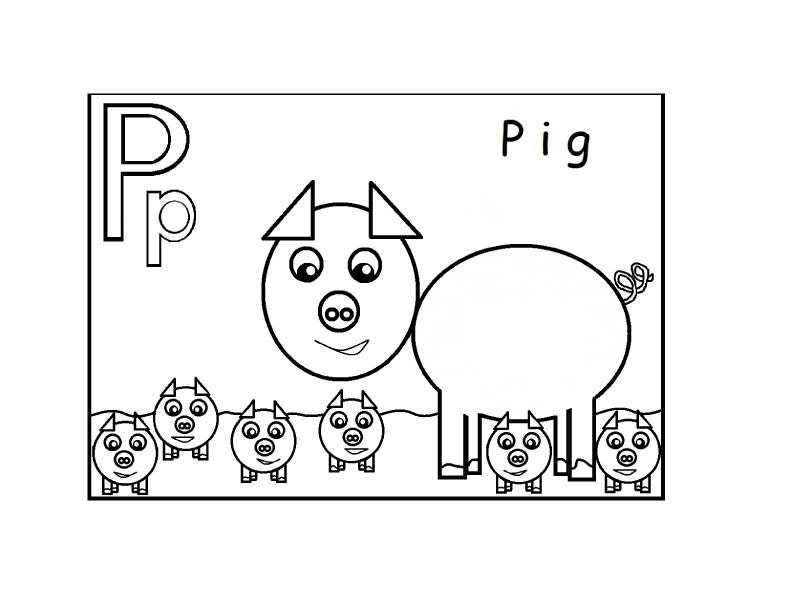 Download 103+ Letter P For Pig Coloring Pages PNG PDF File
