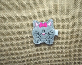 Girls hair clip, Girls cat hairclip, Kitty hair clip, Kitty Cat Hair clip, Hair clips for little girls, Toddlers hair clips, Girls hairclips