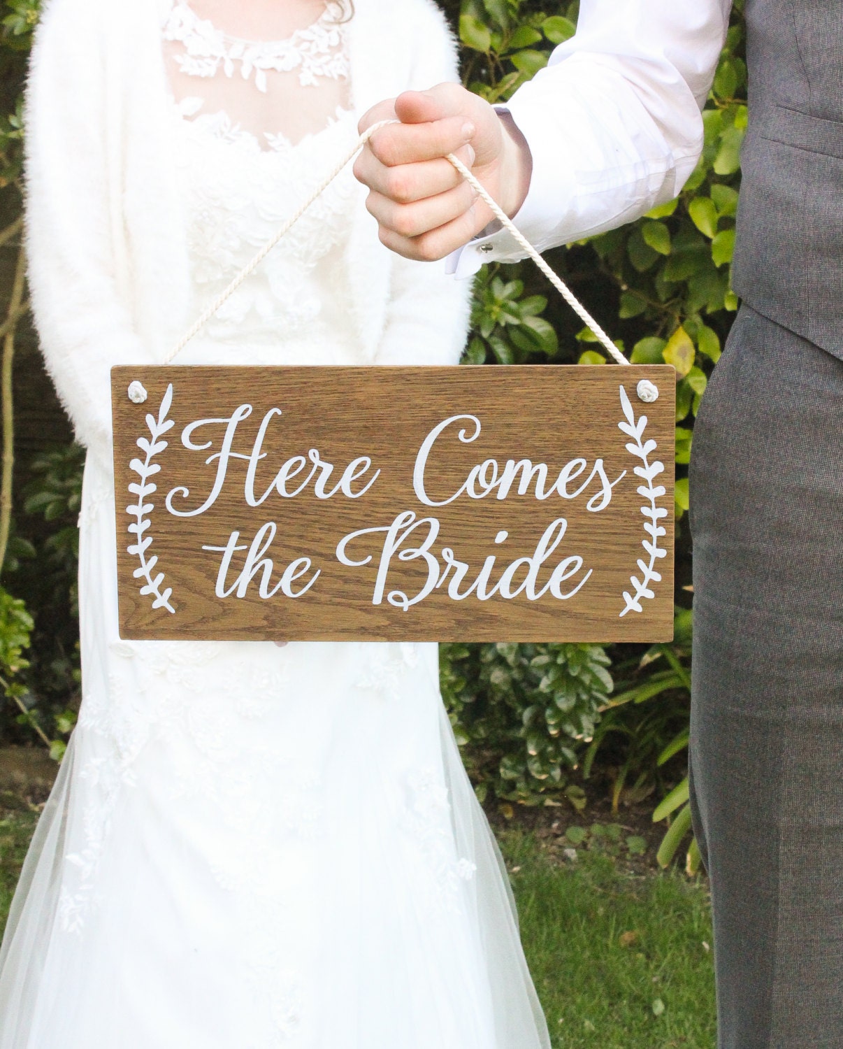 Here Comes The Bride Sign Rustic Wooden Wedding Signs