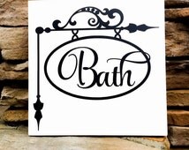 Einzigartige Artikel zum Thema wood sign bathroom | Etsy