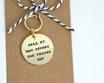 Dog ID Tag - Call My Mum Before She Freaks Out