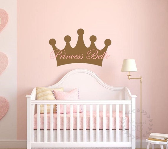 Name wall decals Princess wall decals Nursery wall decal