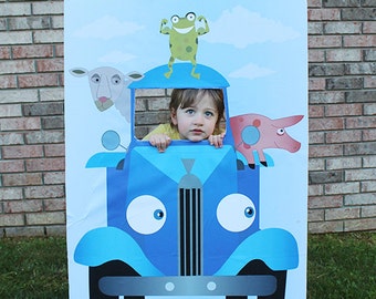 Little Blue Truck Birthday Photo Booth, Printable Party Decor