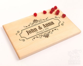 Personalized cutting board Wedding Cutting Board Personalized Wedding Gift Bridal Shower Housewarming Anniversary Gift for couple