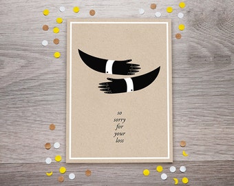 Printable Condolence Card, Sympathy Card, Sorry For Your Loss Postcard, Instant Download