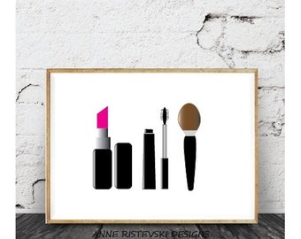 Makeup wall art | Etsy
