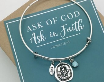 2017 Youth theme, LDS Mutual Theme Jewelry, bangle bracelet with youth theme charms, Gold or Silver, young women's theme gifts, YW birthday