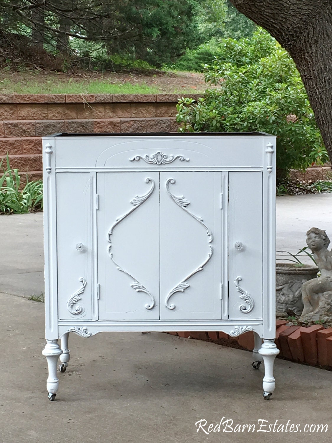 BATHROOM Vanity Shabby Chic Bathroom Vanity Cabinet Converted