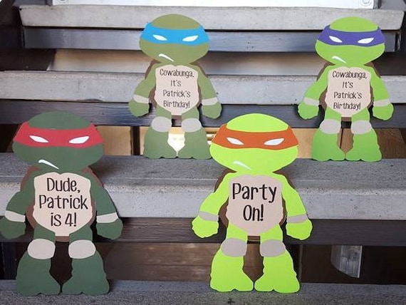 Teenage Mutant Ninja Turtles Party Signs TMNT party Ninja