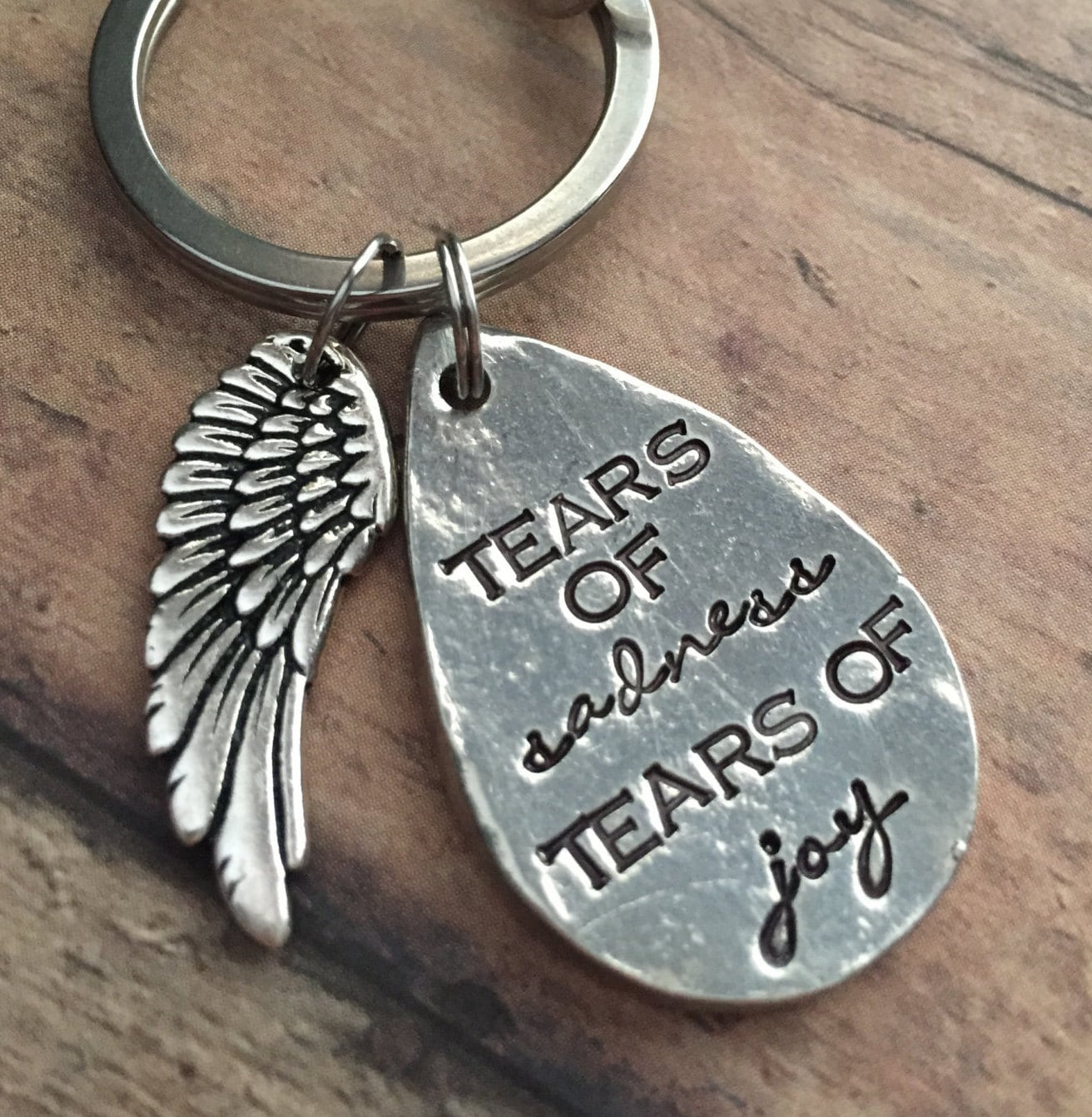 Memorial Keychain Angel Wing Key Chain by designchickcreations