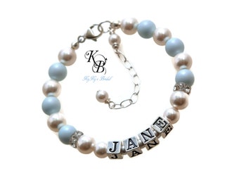 Baby Bracelets, Personalized Baby Girl Gift, Little Girl Jewelry, Personalized Baby Bracelet, Personalized Jewelry, New Baby Gift, Girl Gift