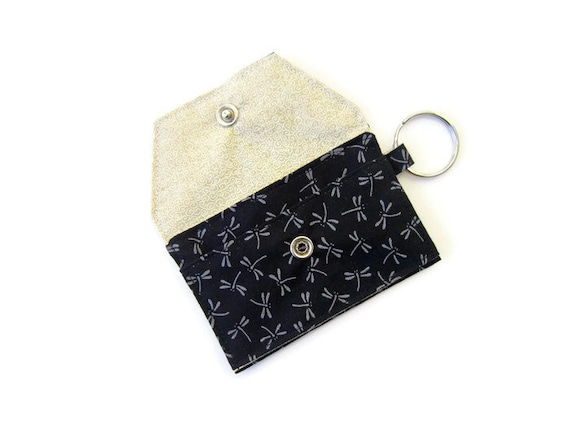 Mini key chain wallet/ simple ID Key chain pouch / by HeartStreet