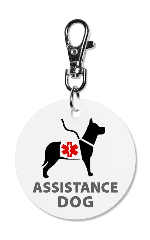 Service Assistance Dog Medical Alert Symbol 2 inch Aluminum