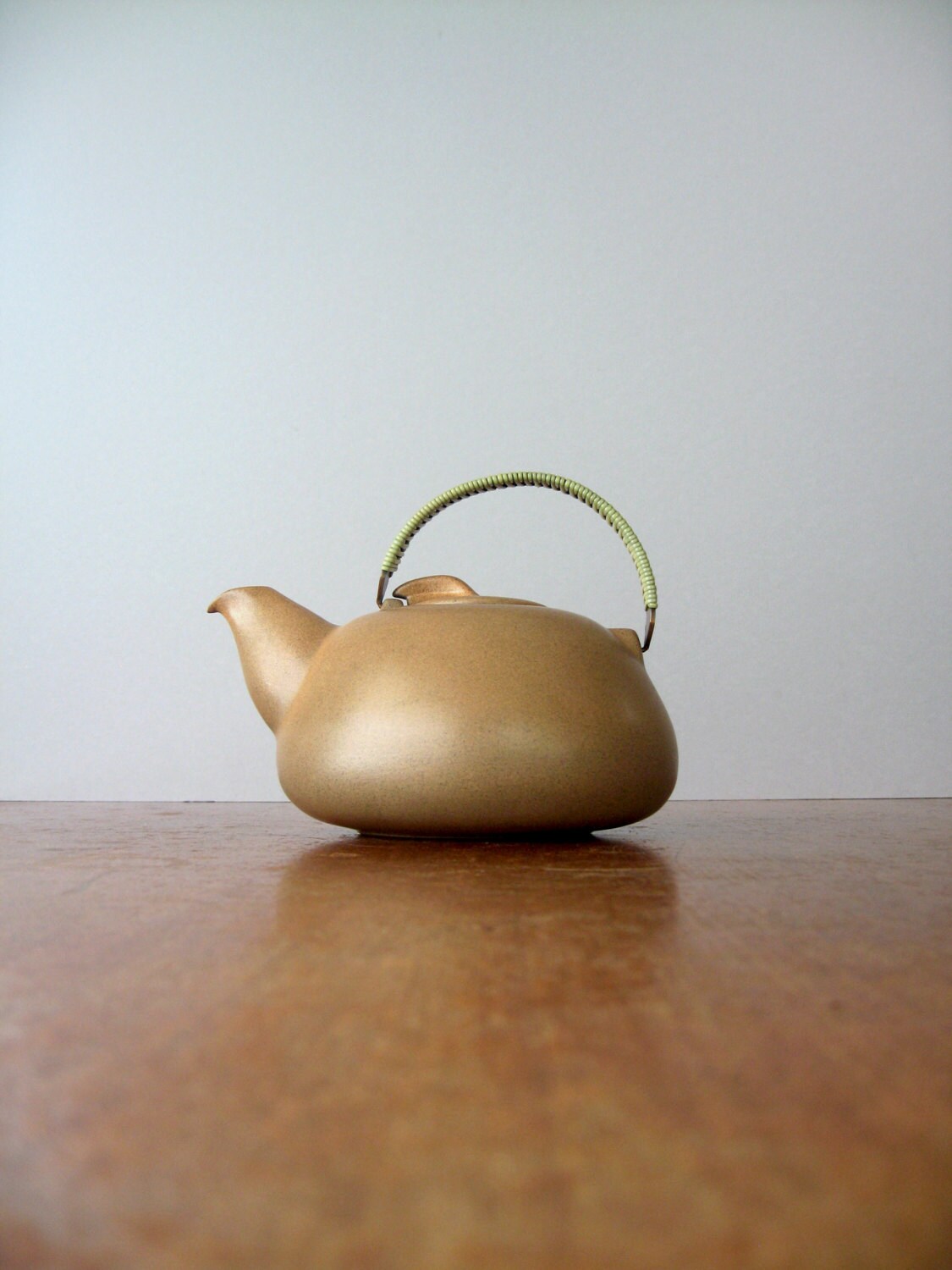 Vintage Heath Ceramics Teapot in Brown / Pumpkin As Is