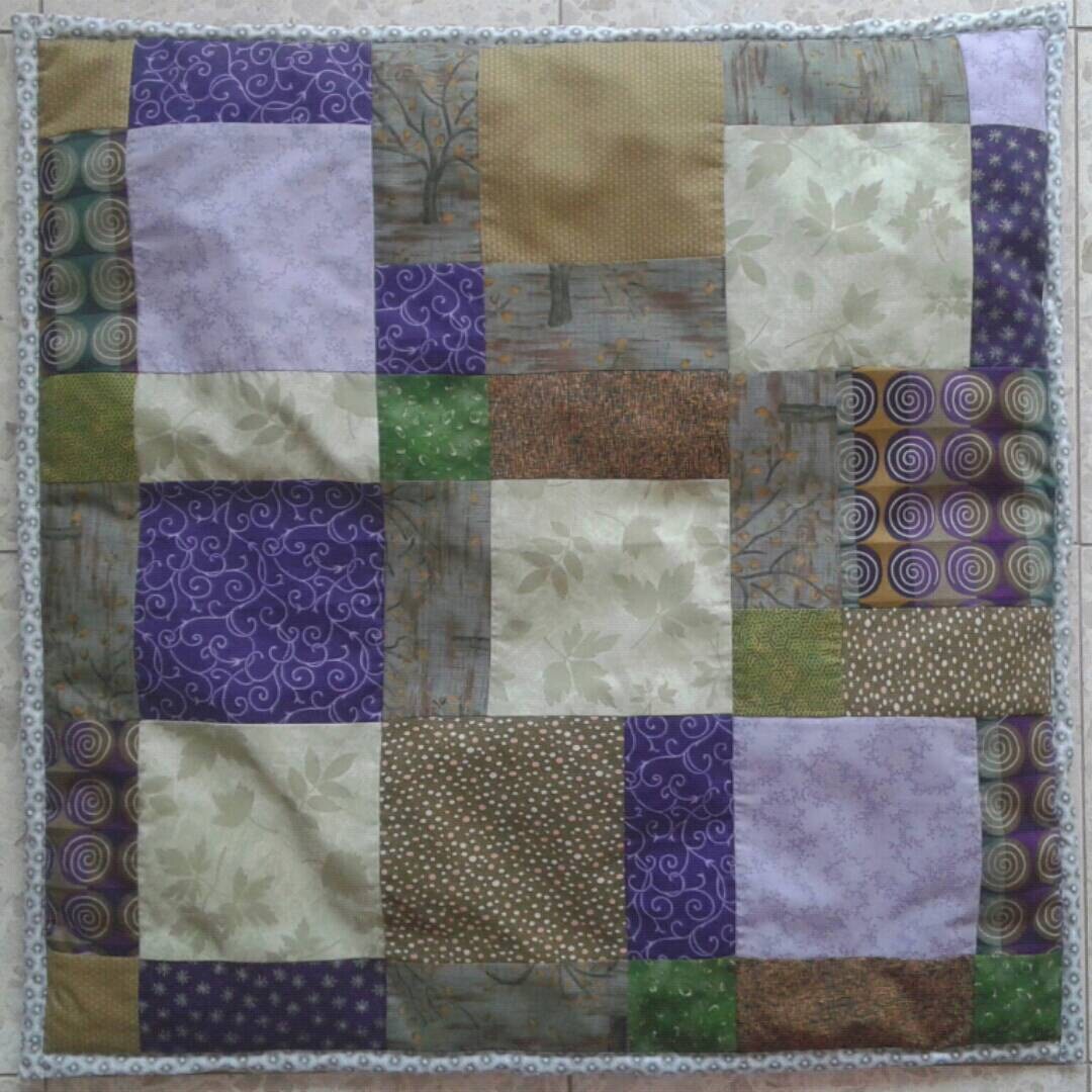 Woodlands Stroller Blanket / Patchwork Baby Quilt / Stroller