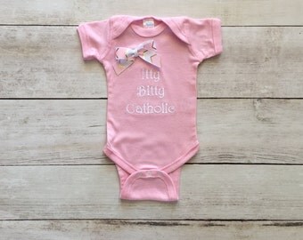 Itty Bitty Catholic Bodysuit/ Baptism Gift, Bautizo