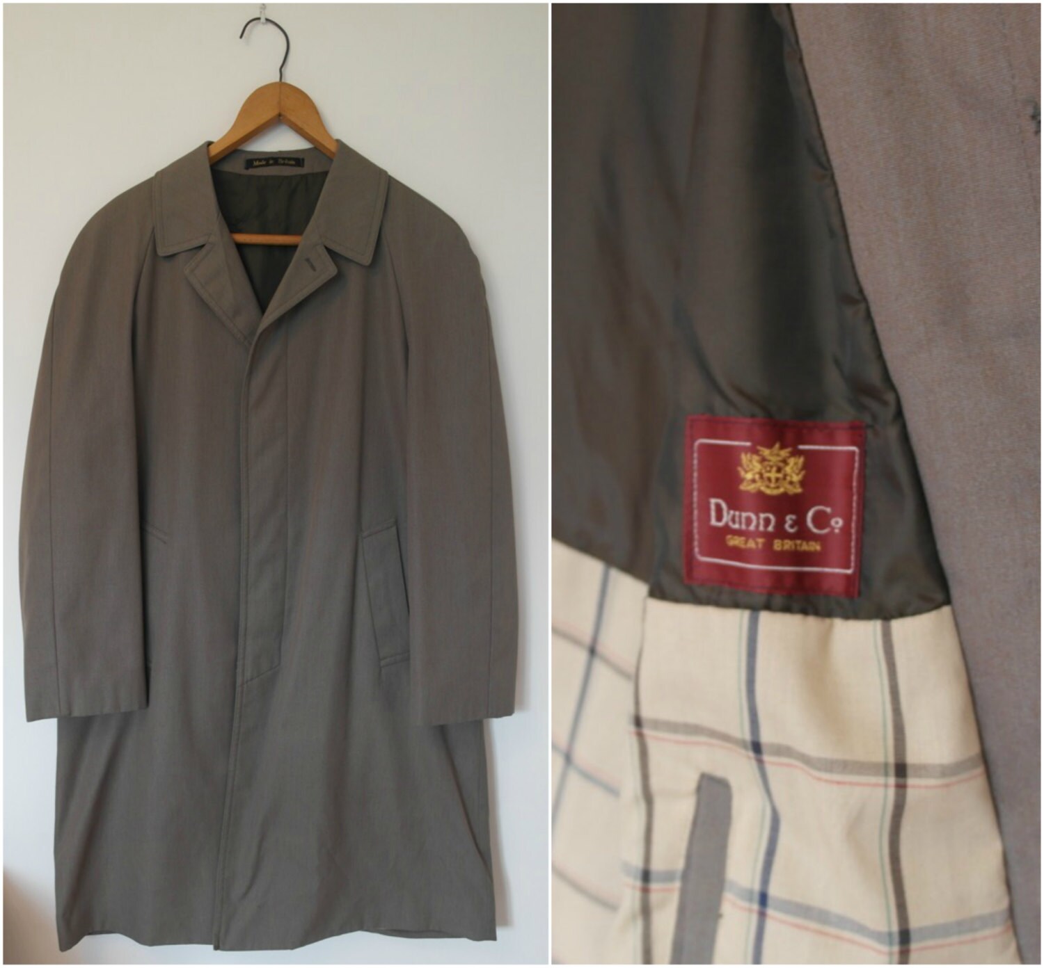 Mens Vintage Rain Coat / Vintage Rain Jacket / Mod Style