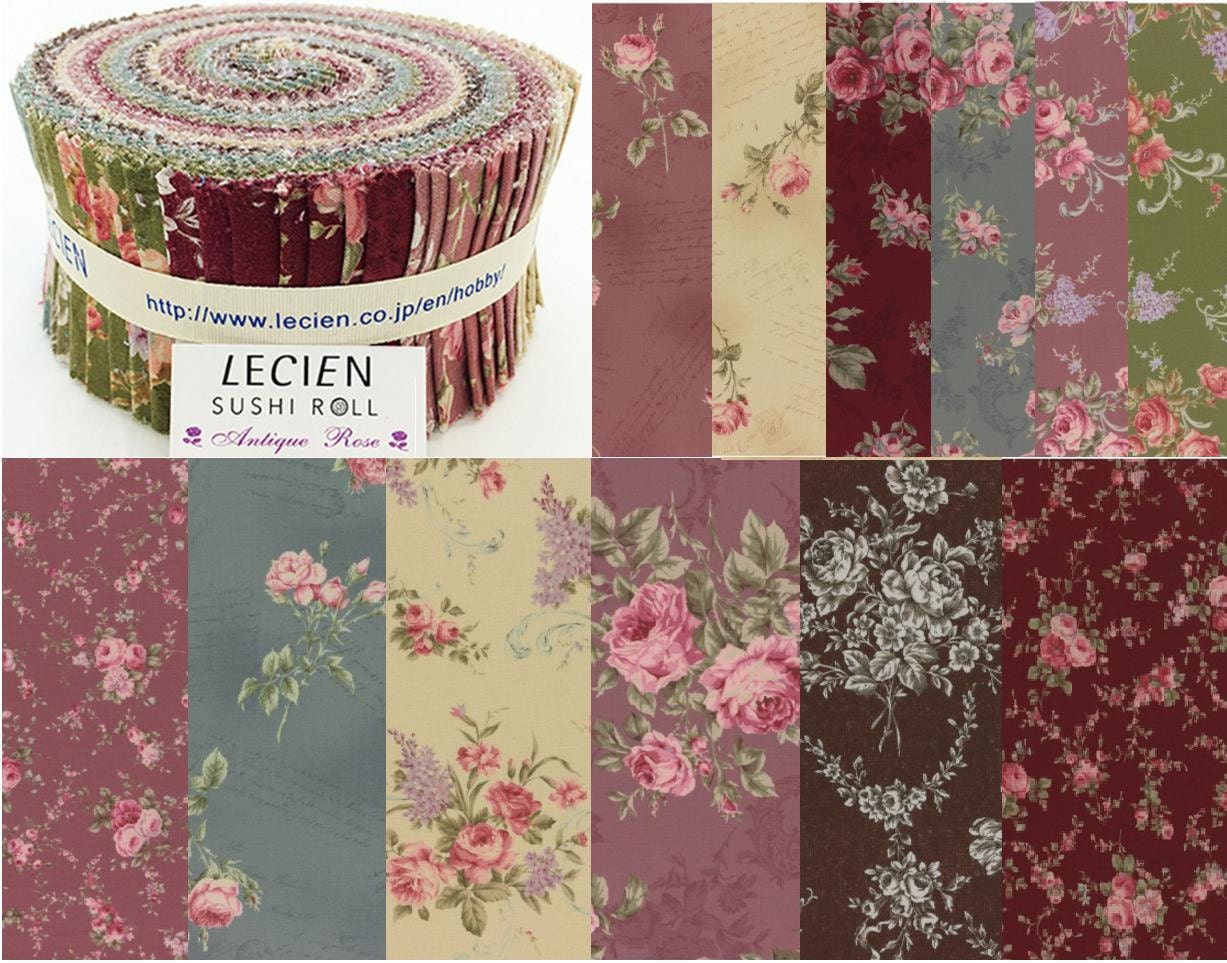 Antique Rose Jelly Roll 2 1/2 fabric strips quilt sushi
