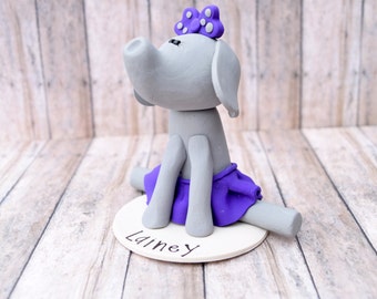 Birthday Cake Topper, First Birthday,Elephant Cake Topper, Ballerina, Elephant, Elephant Birthday, Cutesy Elephant, jungle, nursery decor
