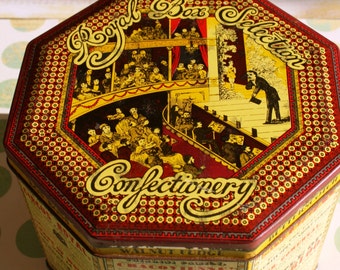 Huntley Boorne and Stevens and Sari Fabrics retro Victorian tin