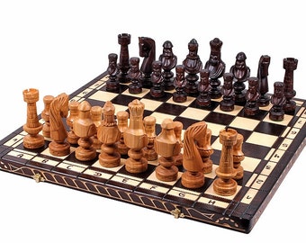 Luxury Hand Made Cesar wooden chess set outstanding pieces.