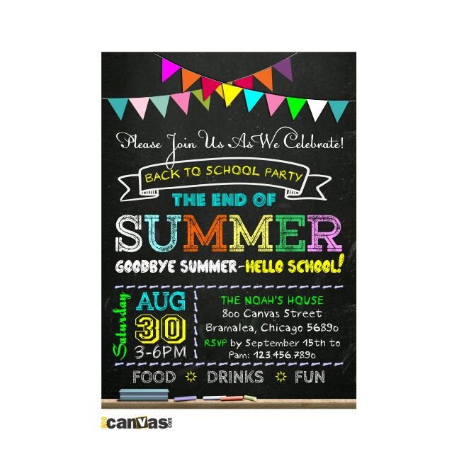 end of summer party invitations