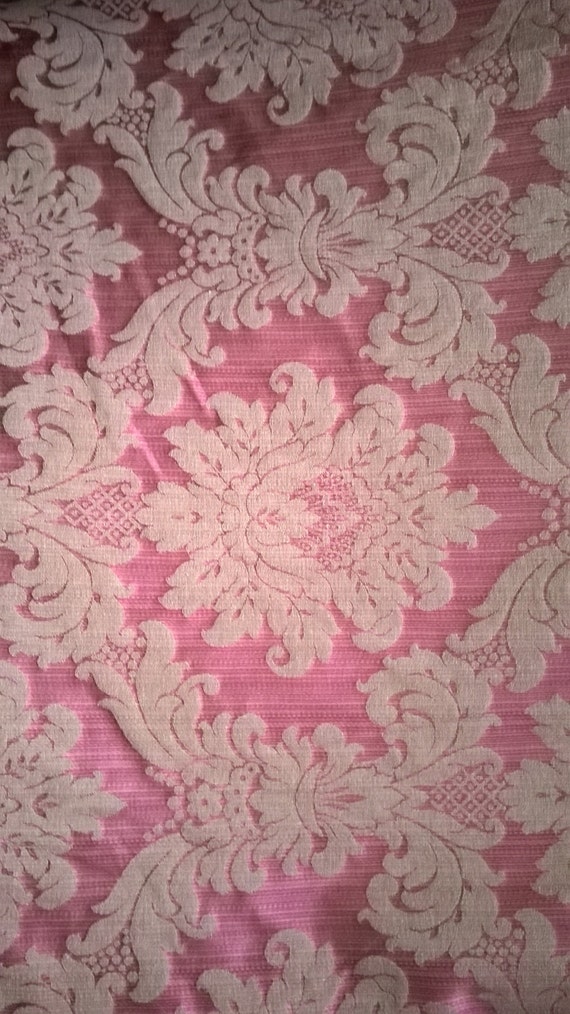 Gorgeous DAMASK Curtain Fabric in Red & by ButterfliesRainbows