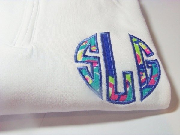 Monogram Sweatshirt, Lilly Pulitzer Monogram Sweatshirt, Quarter Zip Monogram Sweatshirt, Lilly Pulitzer Appliqué Sweatshirt