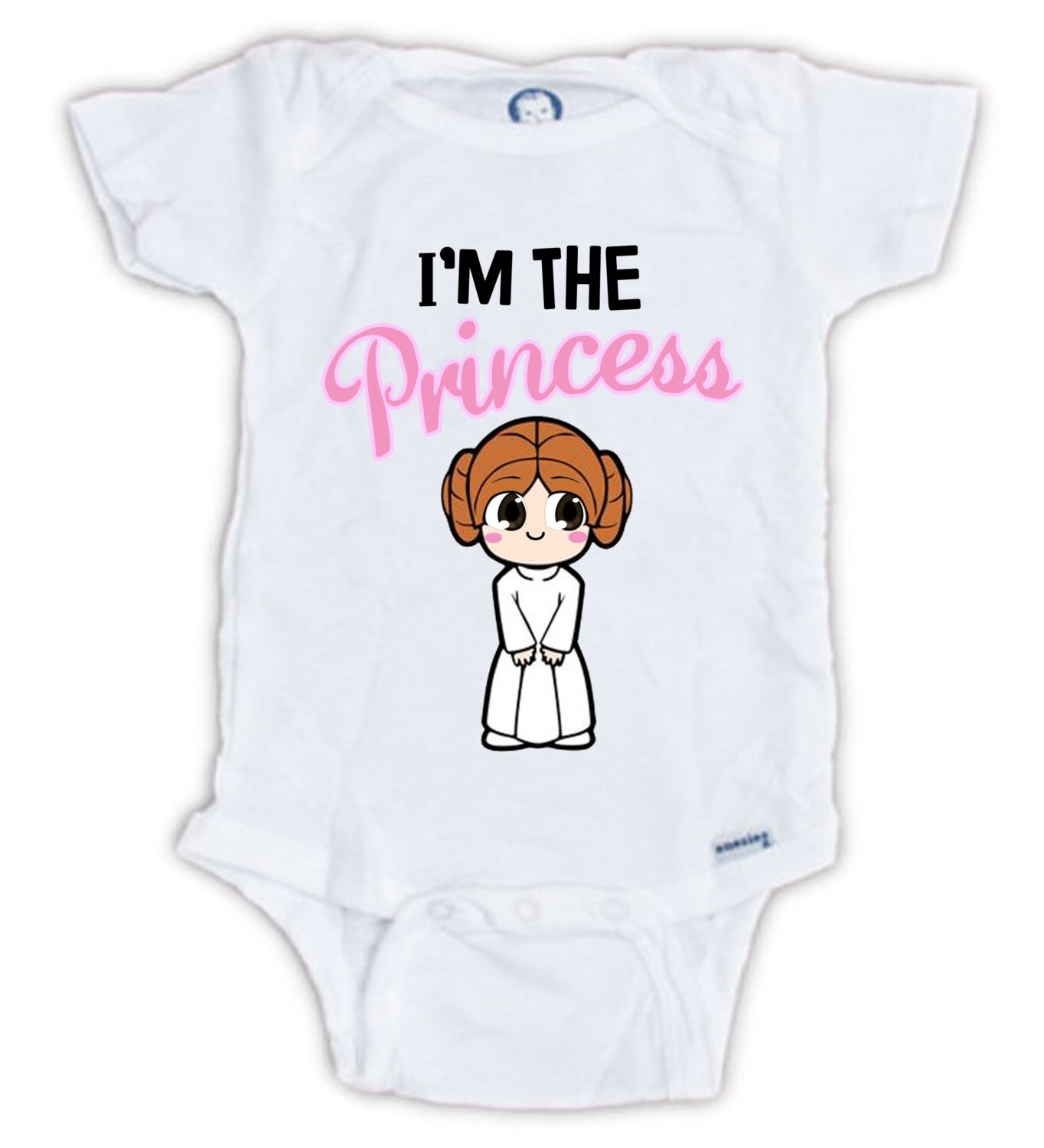 STAR WARS Cute Princess Leia Baby Girl Onesie Baby by JujuApparel