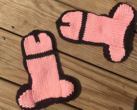 Penis Mitten Pattern from KrystlesKrazyKnits on Etsy Studio