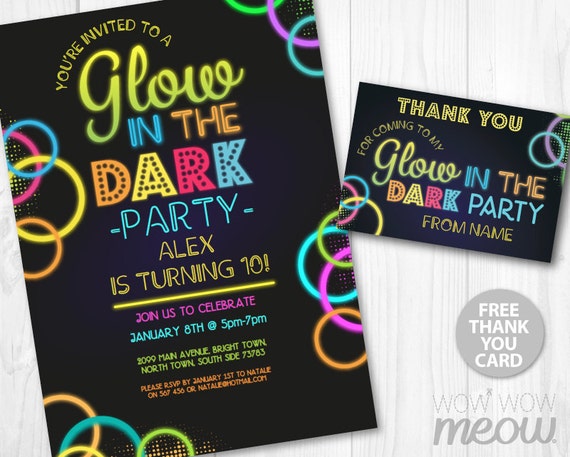 Free Printable Glow In The Dark Invitations 5