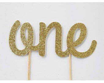 One cake topper, Cake Topper, First Birthday Cake Topper, First Birthday Decor