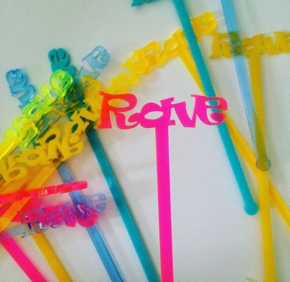 Raveparty swizzle SticksDrink StirrerCocktail