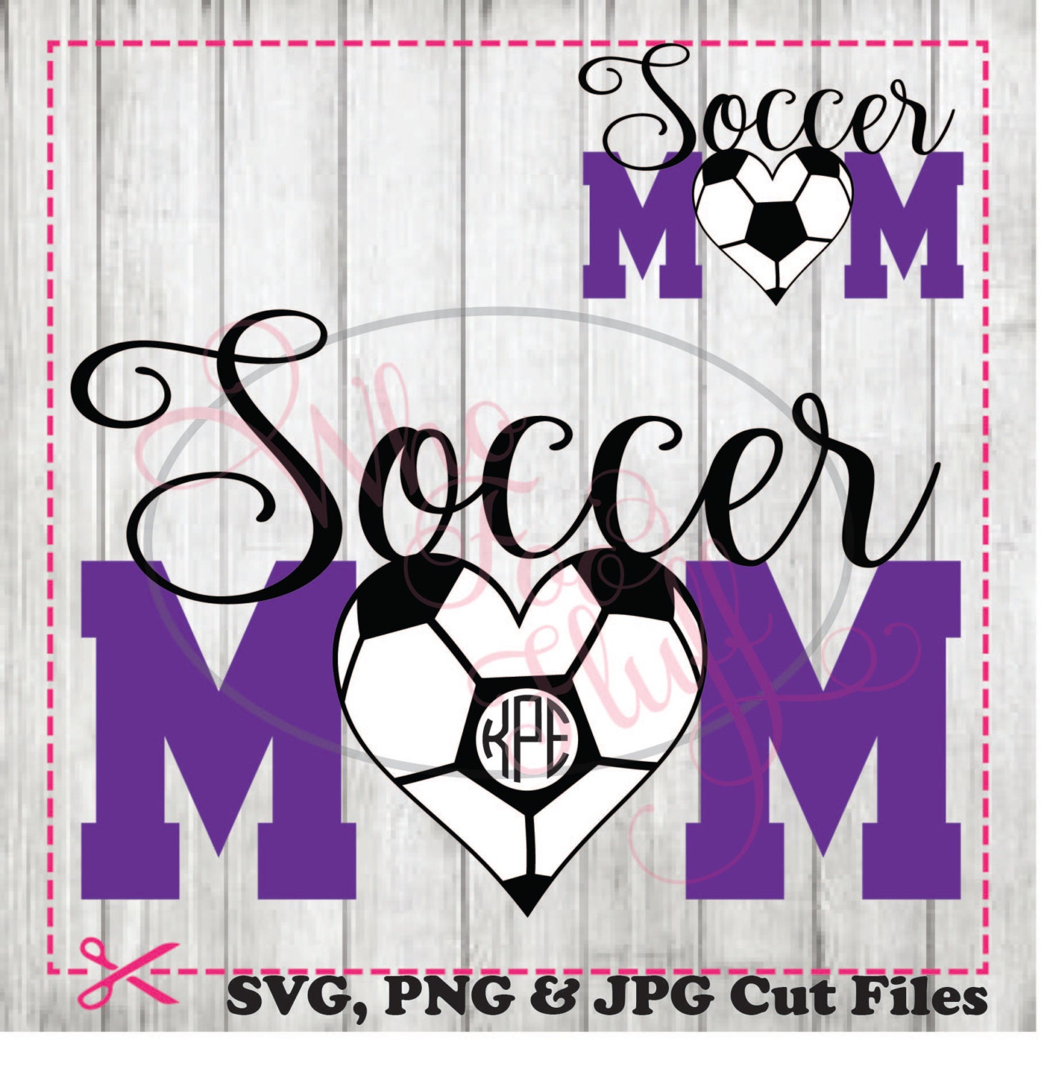 Download Soccer Mom Monogram svg png jpg cutting file Soccer