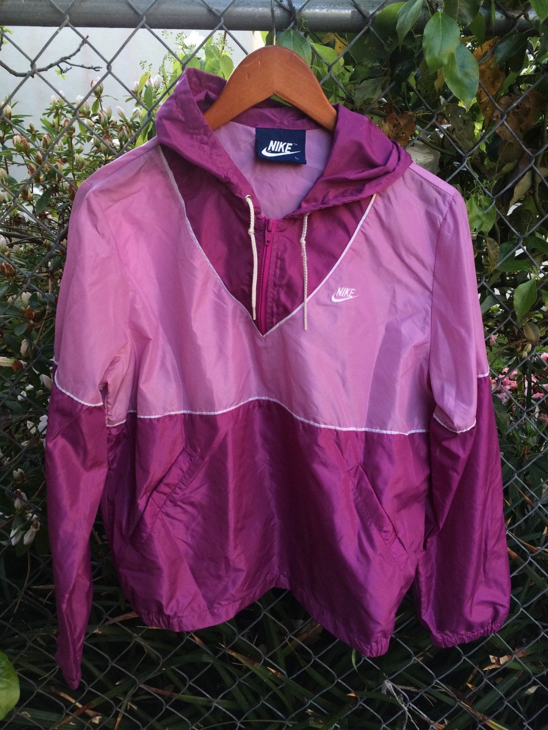 pink nike half zip