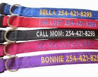 Reflective Personalized Dog Collars