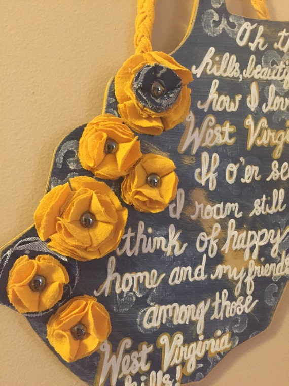 West Virginia state song sign hand painted by Awakened4Creation