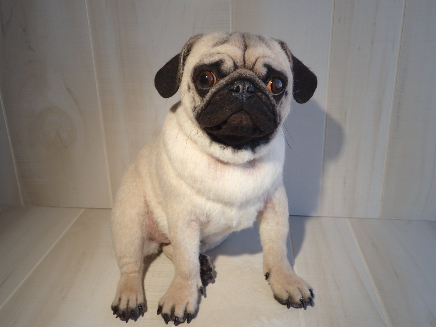 realistic stuffed pug