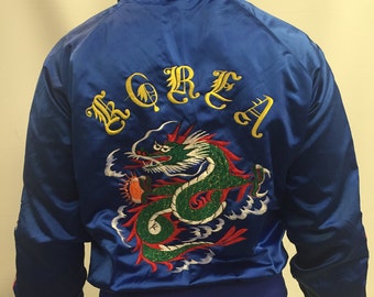 1980s Satin Korean Bomber with Dragon