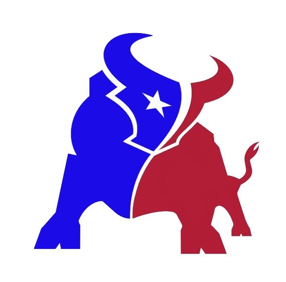 Vinyl Decal Texas Football Houston Bull by TheChaoticMindStudio