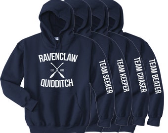 Ravenclaw Quidditch - Choose Your Team Position- Adult Unisex Hoodie