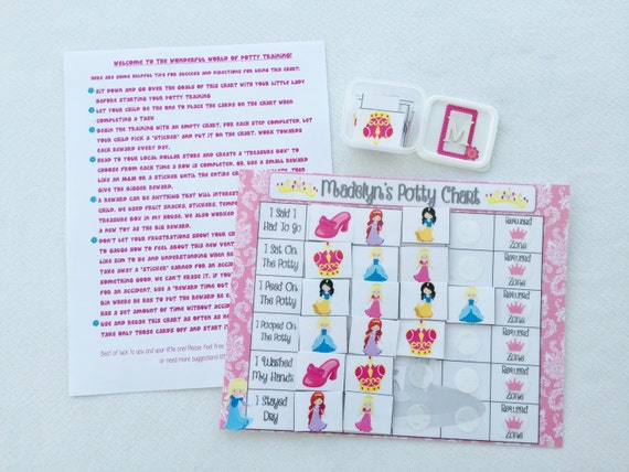 Princess Potty Chart Potty training chart by LittleLennons on Etsy